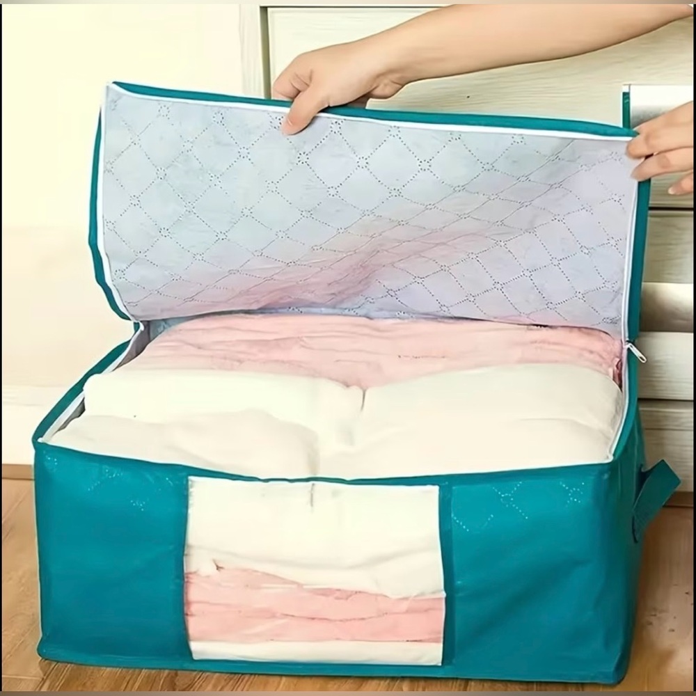 Teal Storage Bag with Zipper Closure NWOT